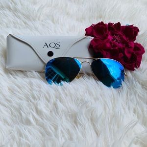 AquaSwiss Teal Mirrored  Aviator Glasses